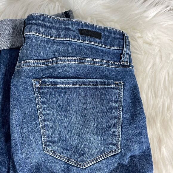 Kut From The Kloth Catherine Distressed Roll Up Jeans Sz 8 - Picture 2 of 13